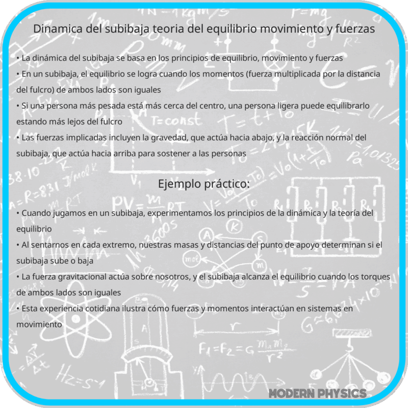 Dinámica del Subibaja | Teoría del Equilibrio, Movimiento y Fuerzas