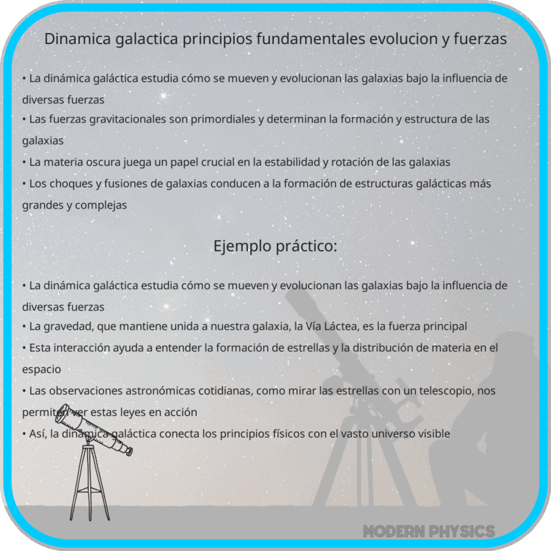 Dinámica Galáctica | Principios Fundamentales, Evolución y Fuerzas