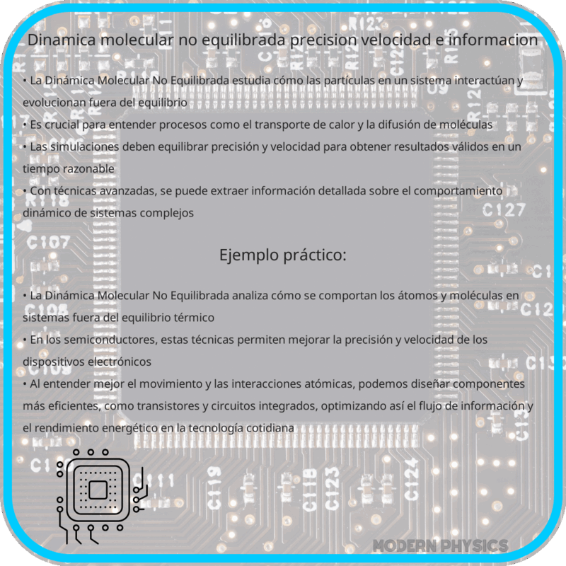 Dinámica Molecular No Equilibrada | Precisión, Velocidad e Información