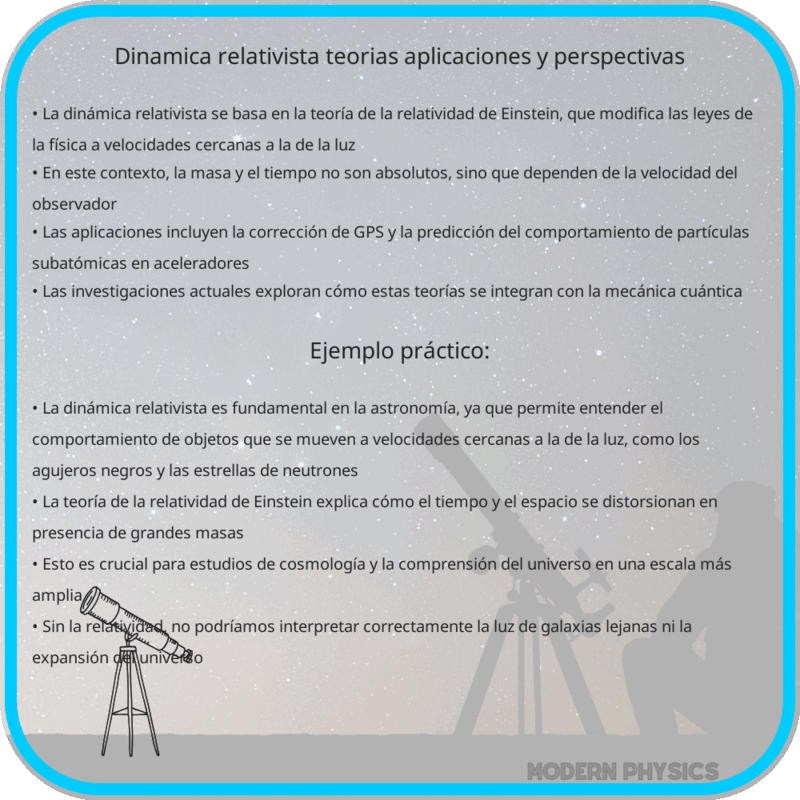 Dinámica Relativista | Teorías, Aplicaciones y Perspectivas