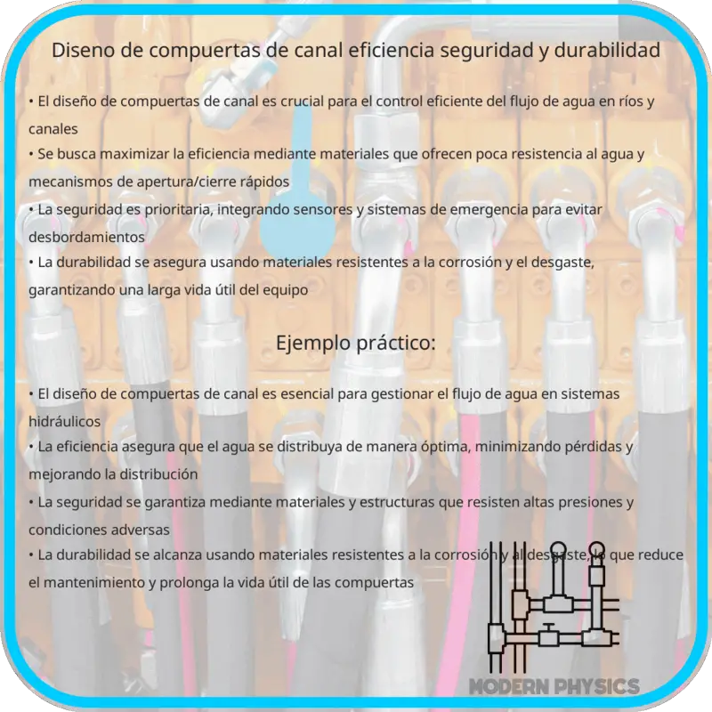 Diseño de Compuertas de Canal | Eficiencia, Seguridad y Durabilidad