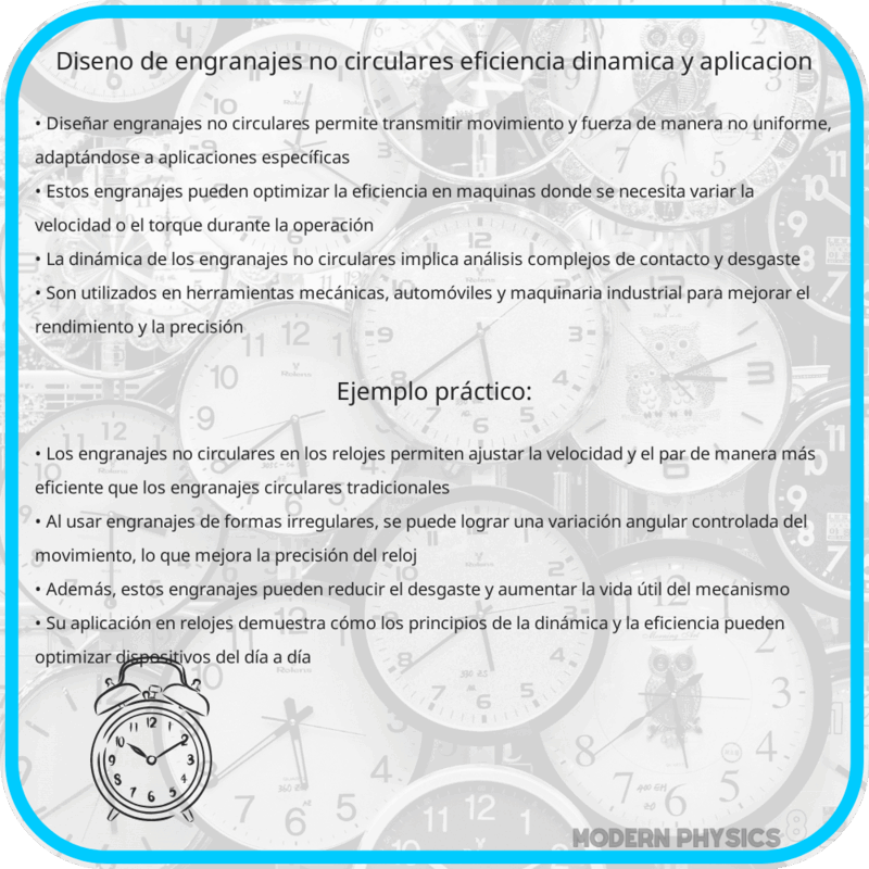 Diseño de Engranajes No Circulares: Eficiencia, Dinámica y Aplicación