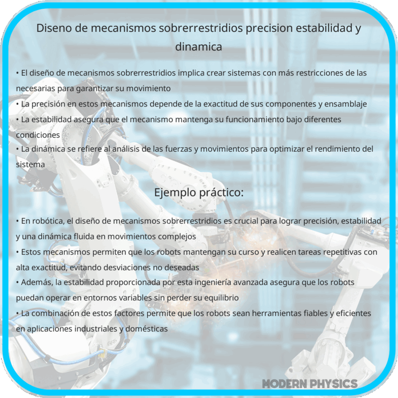 Diseño de Mecanismos Sobrerrestridios | Precisión, Estabilidad y Dinámica