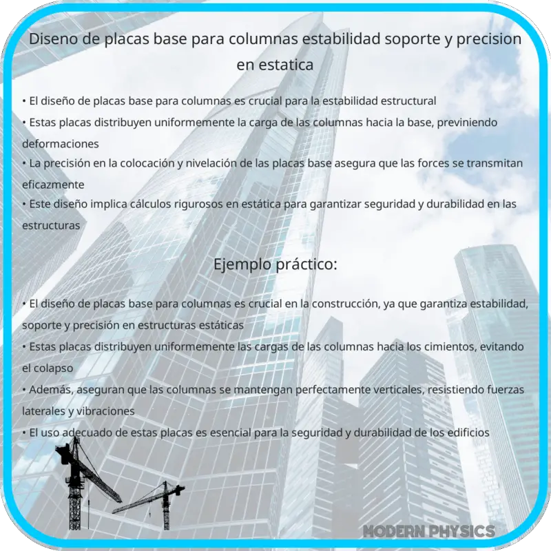 Diseño de Placas Base para Columnas | Estabilidad, Soporte y Precisión en Estática