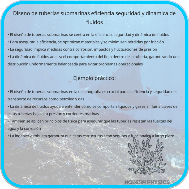 Diseño de Tuberías Submarinas | Eficiencia, Seguridad y Dinámica de Fluidos