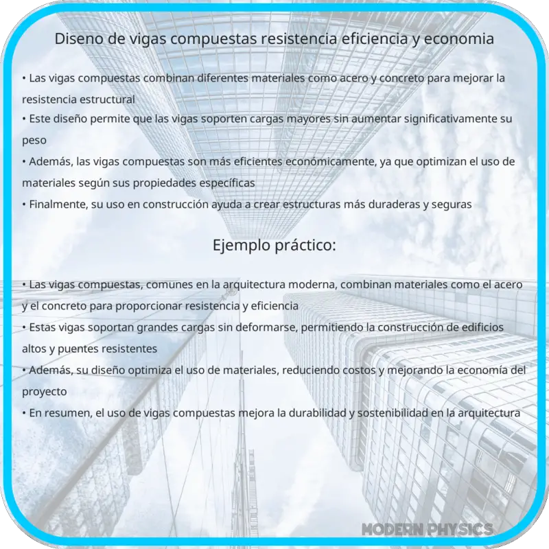 Diseño de Vigas Compuestas | Resistencia, Eficiencia y Economía