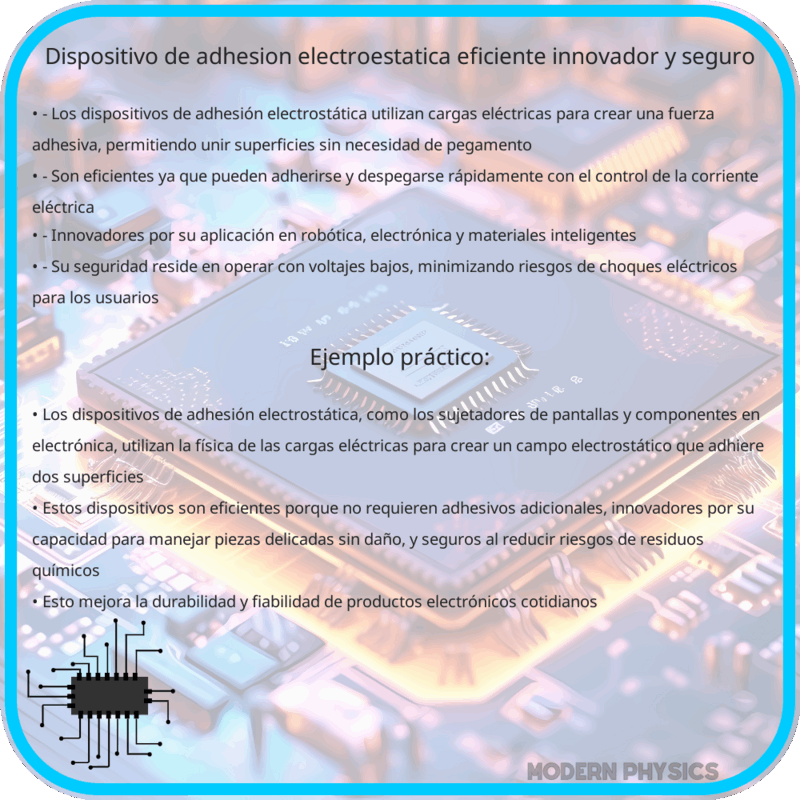 Dispositivo de Adhesión Electroestática | Eficiente, Innovador y Seguro