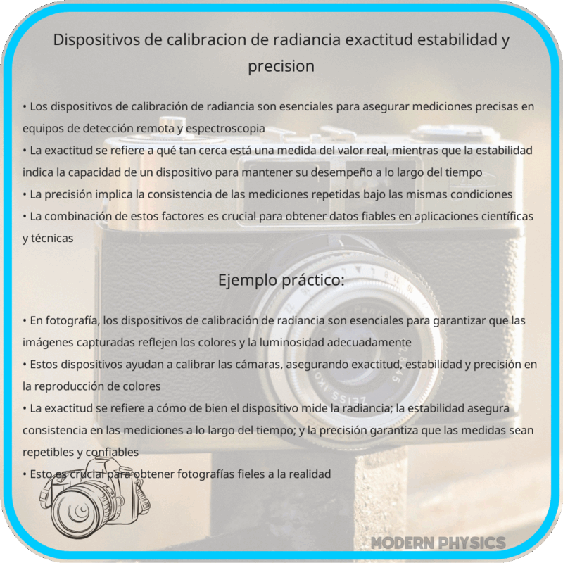 Dispositivos de Calibración de Radiancia | Exactitud, Estabilidad y Precisión