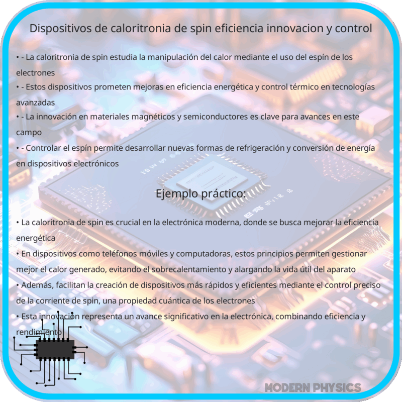 Dispositivos de Caloritronia de Spin | Eficiencia, Innovación y Control