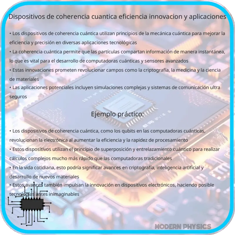 Dispositivos de Coherencia Cuántica | Eficiencia, Innovación y Aplicaciones