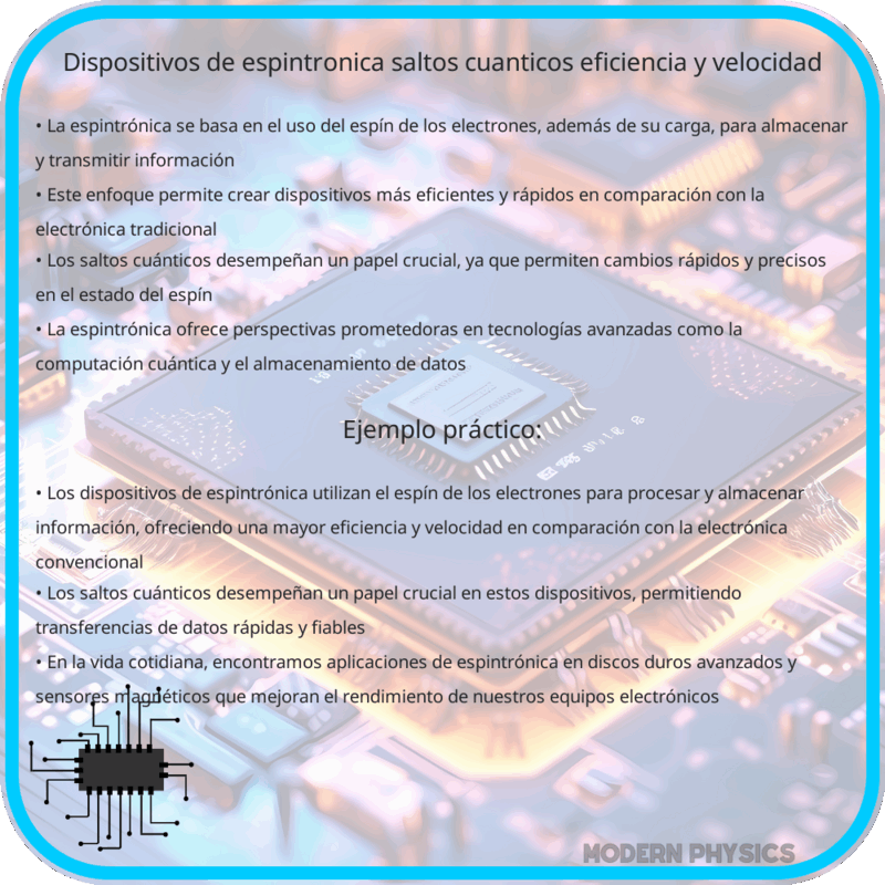Dispositivos de Espintrónica | Saltos Cuánticos, Eficiencia y Velocidad