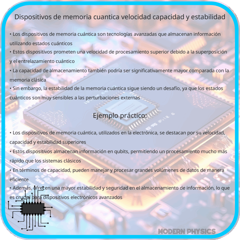 Dispositivos de Memoria Cuántica | Velocidad, Capacidad y Estabilidad