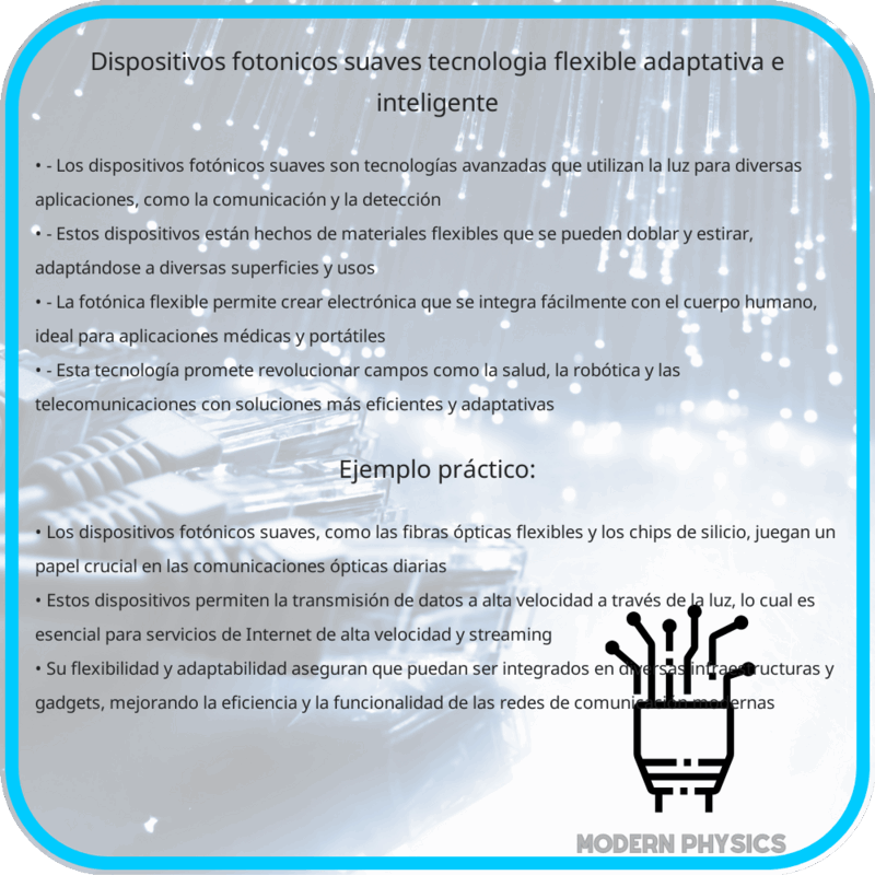Dispositivos Fotónicos Suaves | Tecnología Flexible, Adaptativa e Inteligente