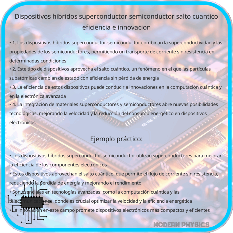 Dispositivos Híbridos Superconductor-Semiconductor | Salto Cuántico, Eficiencia e Innovación