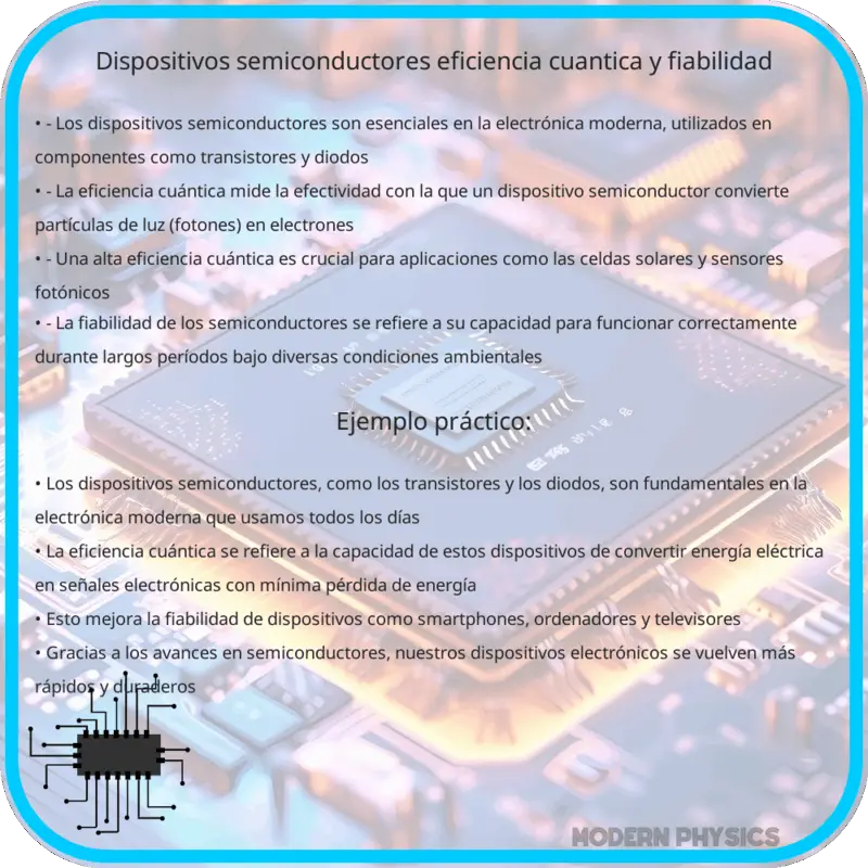 Dispositivos Semiconductores | Eficiencia Cuántica y Fiabilidad