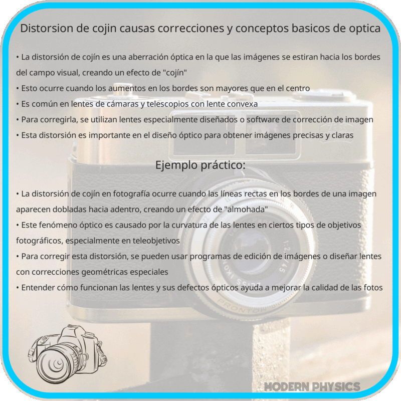 Distorsión de Cojín | Causas, Correcciones y Conceptos Básicos de Óptica
