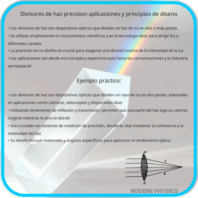 Divisores de Haz | Precisión, Aplicaciones y Principios de Diseño