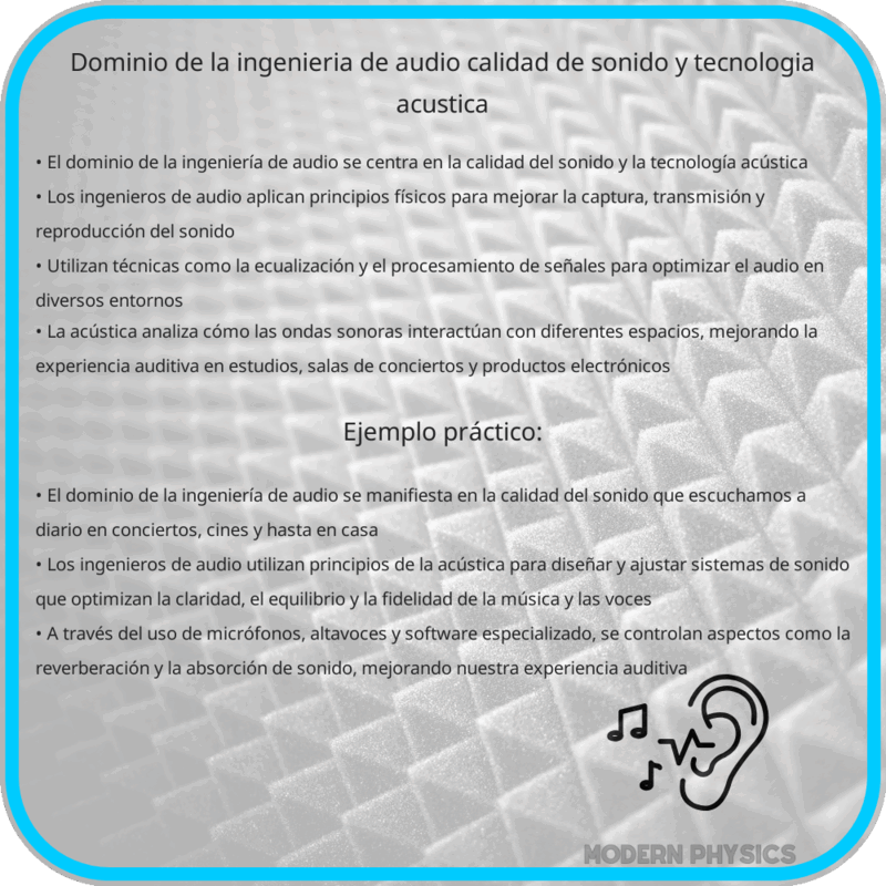 Dominio de la Ingeniería de Audio: Calidad de Sonido y Tecnología Acústica