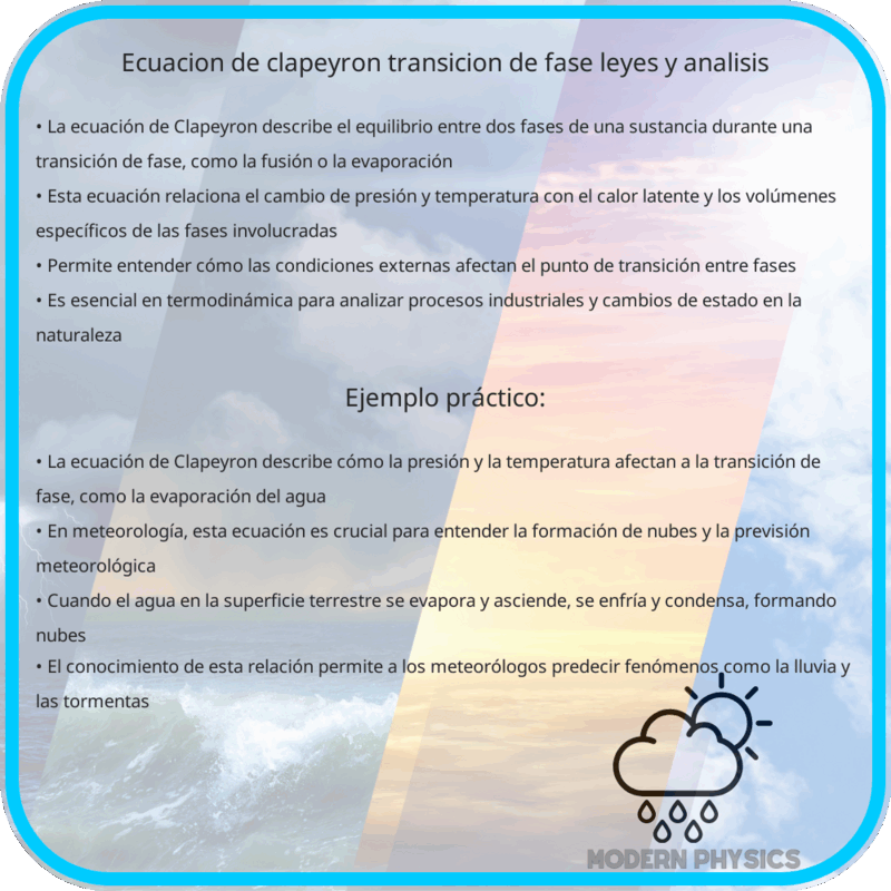 Ecuación de Clapeyron | Transición de Fase, Leyes y Análisis