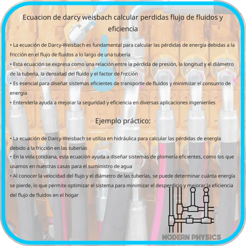 Ecuación de Darcy-Weisbach | Calcular Pérdidas, Flujo de Fluidos y Eficiencia