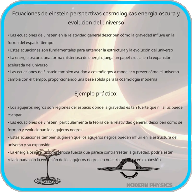 Ecuaciones de Einstein | Perspectivas Cosmológicas, Energía Oscura y Evolución del Universo