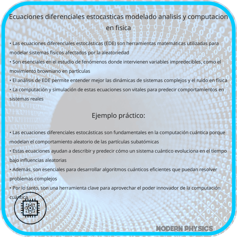 Ecuaciones Diferenciales Estocásticas | Modelado, Análisis y Computación en Física