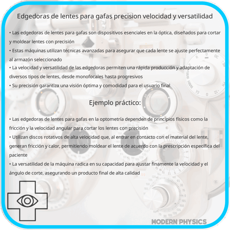 Edgedoras de Lentes para Gafas | Precisión, Velocidad y Versatilidad
