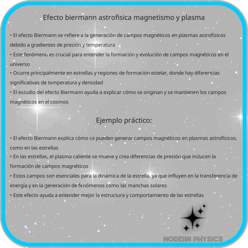 Efecto Biermann: Astrofísica, Magnetismo y Plasma