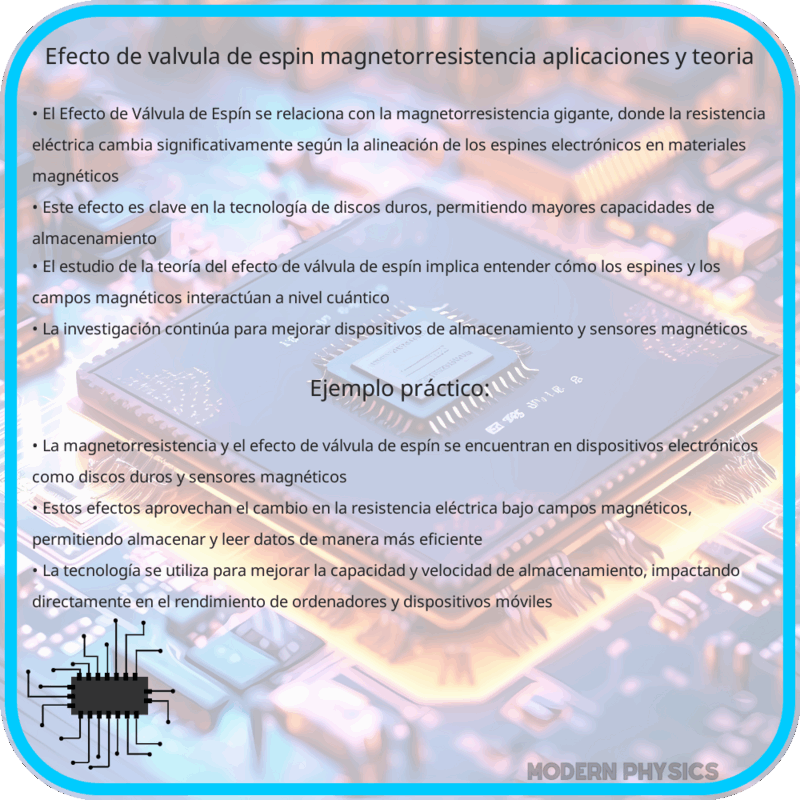 Efecto de Válvula de Espín | Magnetorresistencia, Aplicaciones y Teoría