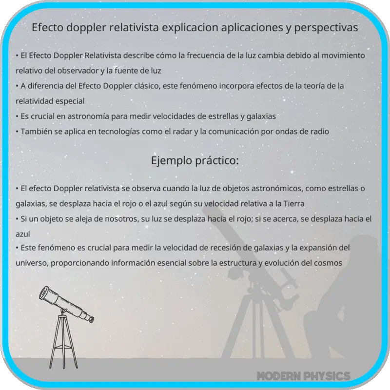 Efecto Doppler Relativista | Explicación, Aplicaciones y Perspectivas
