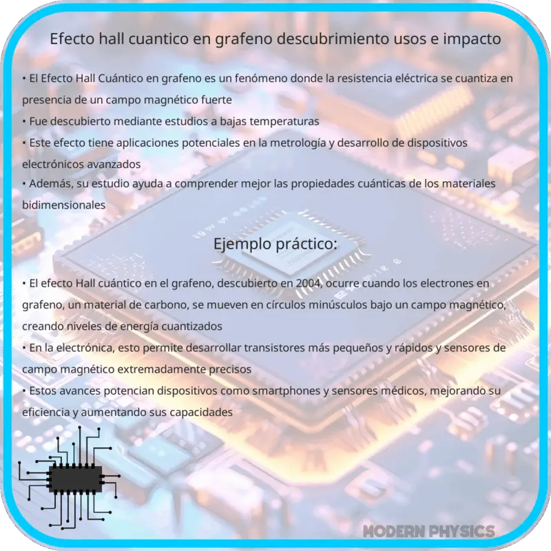 Efecto Hall Cuántico en Grafeno | Descubrimiento, Usos e Impacto
