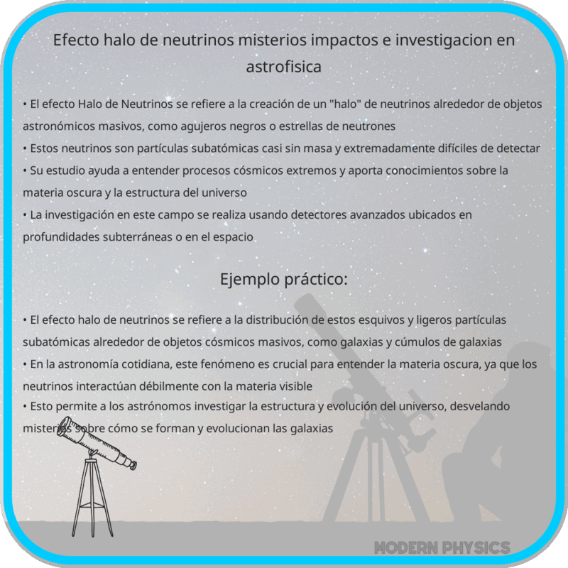 Efecto Halo de Neutrinos | Misterios, Impactos e Investigación en Astrofísica