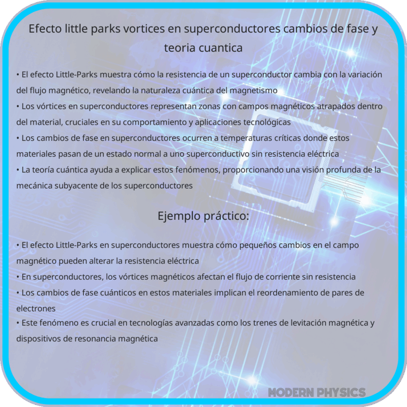 Efecto Little-Parks | Vórtices en Superconductores, Cambios de Fase y Teoría Cuántica