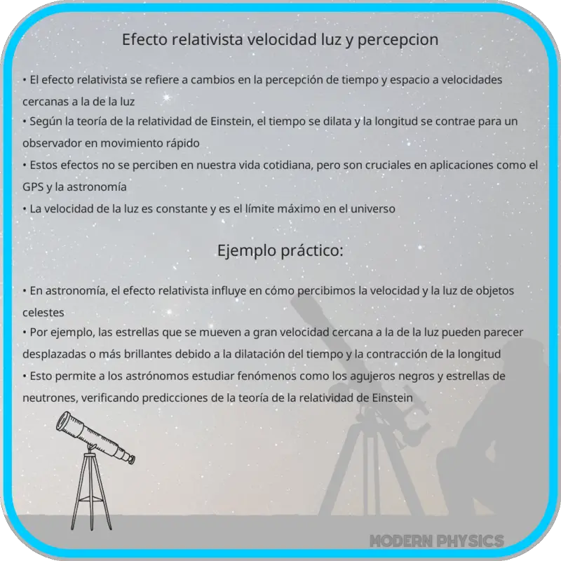 Efecto Relativista: Velocidad, Luz y Percepción