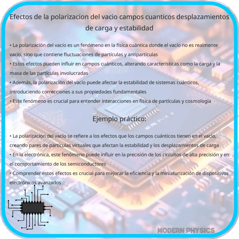 Efectos de la Polarización del Vacío | Campos Cuánticos, Desplazamientos de Carga y Estabilidad