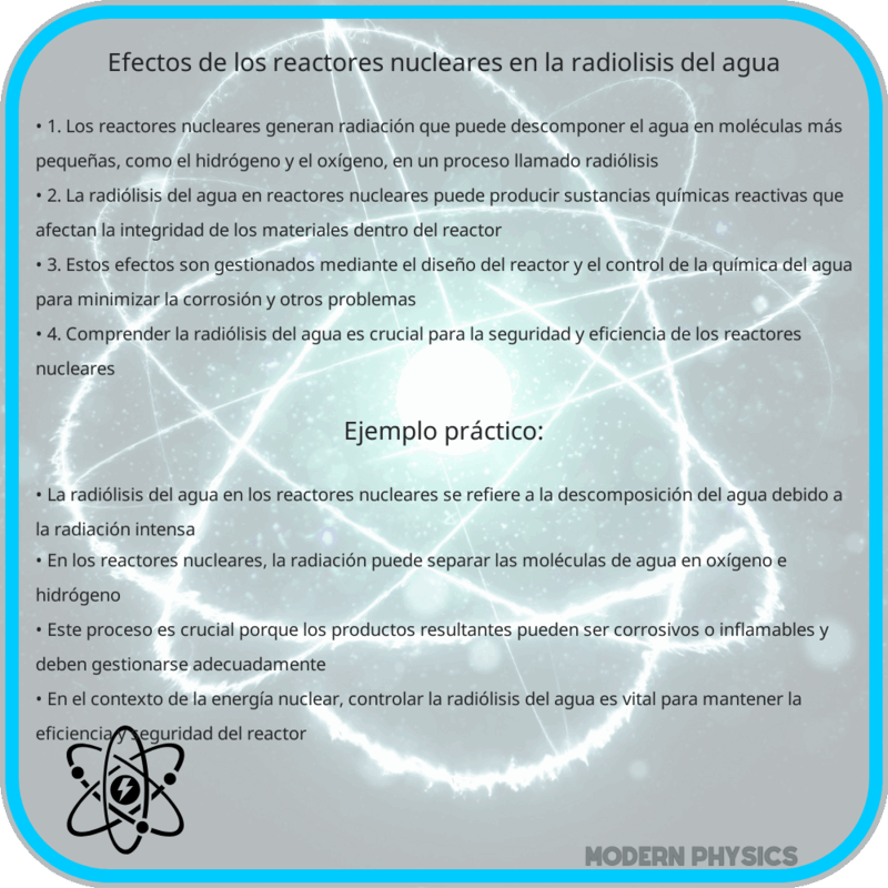 Efectos de los Reactores Nucleares en la Radiólisis del Agua