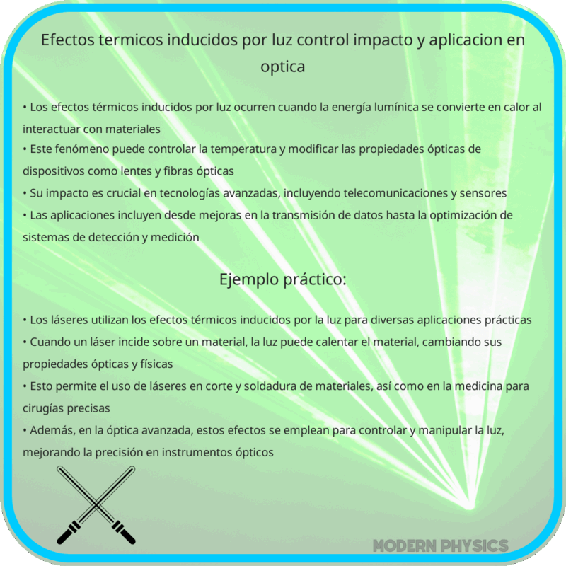 Efectos Térmicos Inducidos por Luz: Control, Impacto y Aplicación en Óptica
