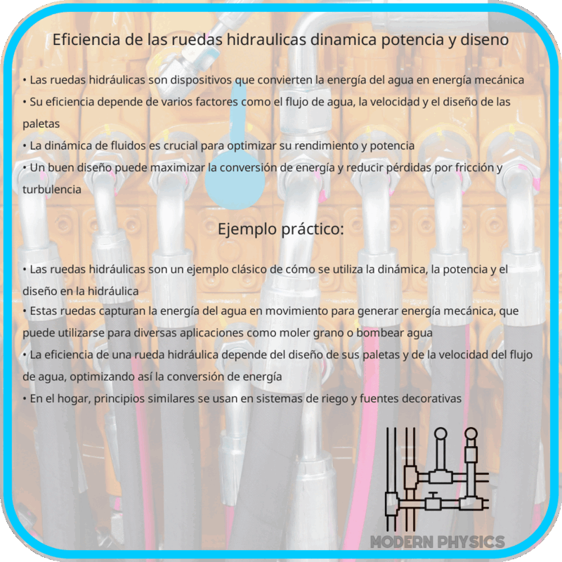 Eficiencia de las Ruedas Hidráulicas | Dinámica, Potencia y Diseño