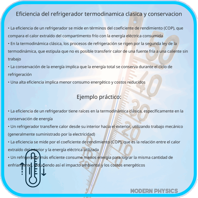 Eficiencia del Refrigerador | Termodinámica Clásica y Conservación