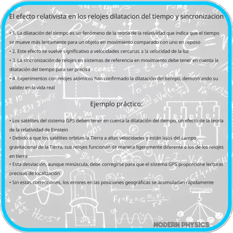 El efecto relativista en los relojes | Dilatación del tiempo y sincronización