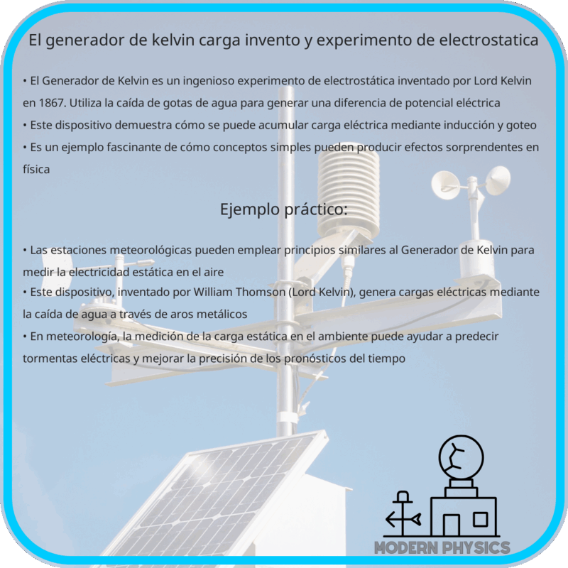El Generador de Kelvin: Carga, Invento y Experimento de Electrostática