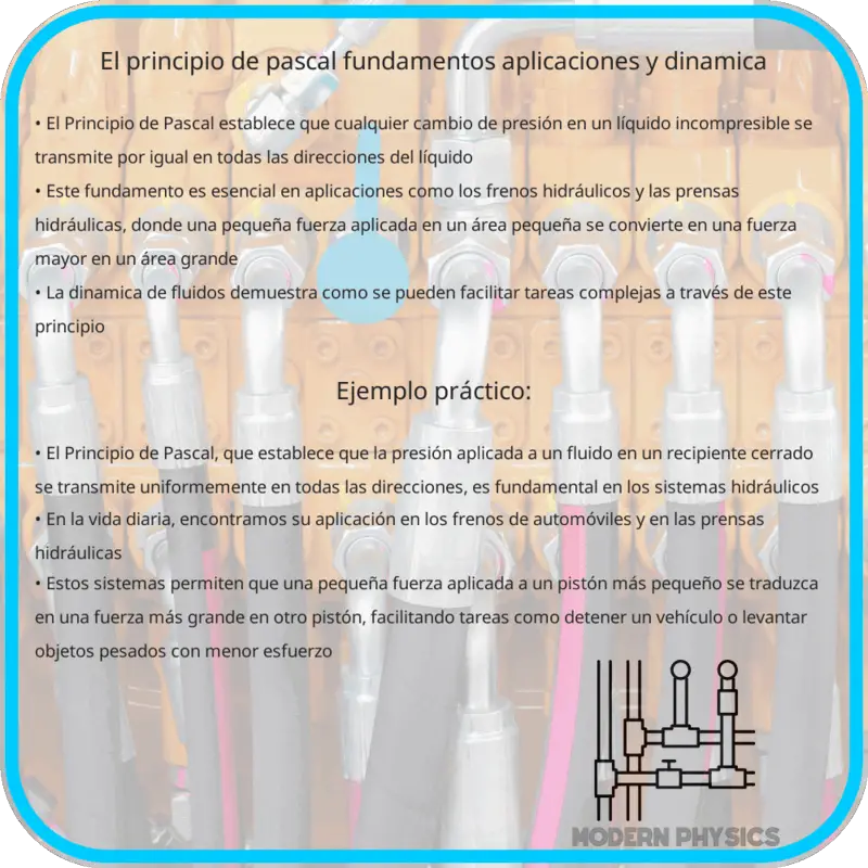 El Principio de Pascal | Fundamentos, Aplicaciones y Dinámica