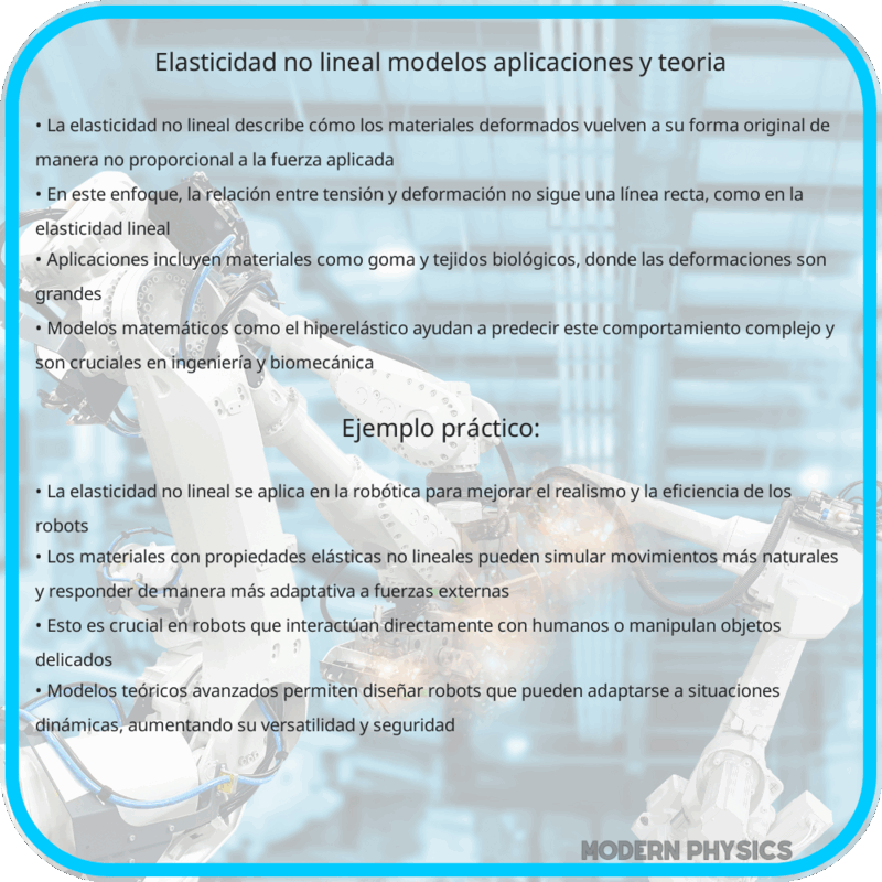 Elasticidad No Lineal | Modelos, Aplicaciones y Teoría