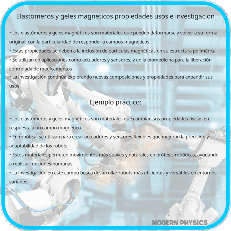 Elastómeros y Geles Magnéticos | Propiedades, Usos e Investigación