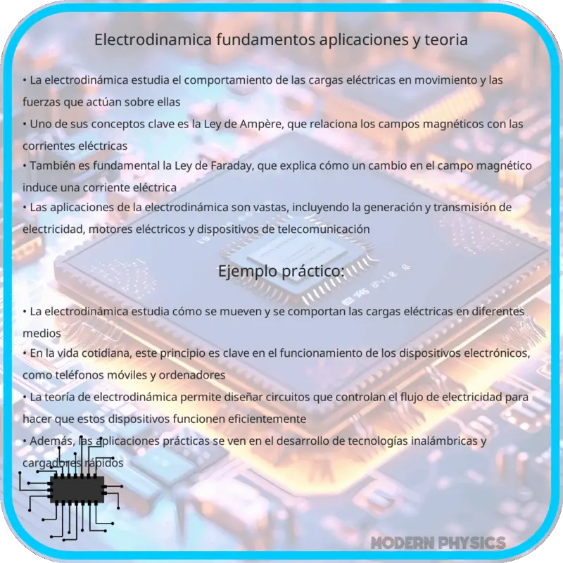 Electrodinámica | Fundamentos, Aplicaciones y Teoría
