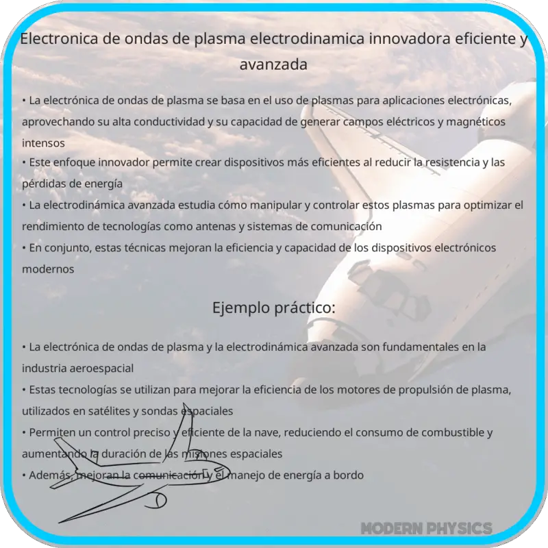 Electrónica de Ondas de Plasma | Electrodinámica Innovadora, Eficiente y Avanzada