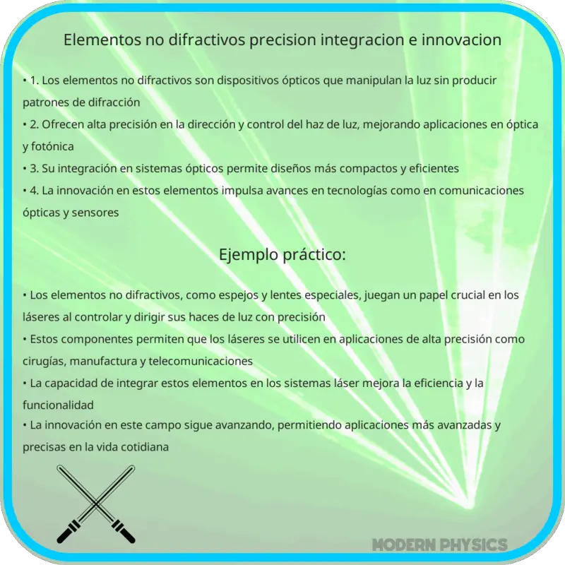Elementos No Difractivos | Precisión, Integración e Innovación