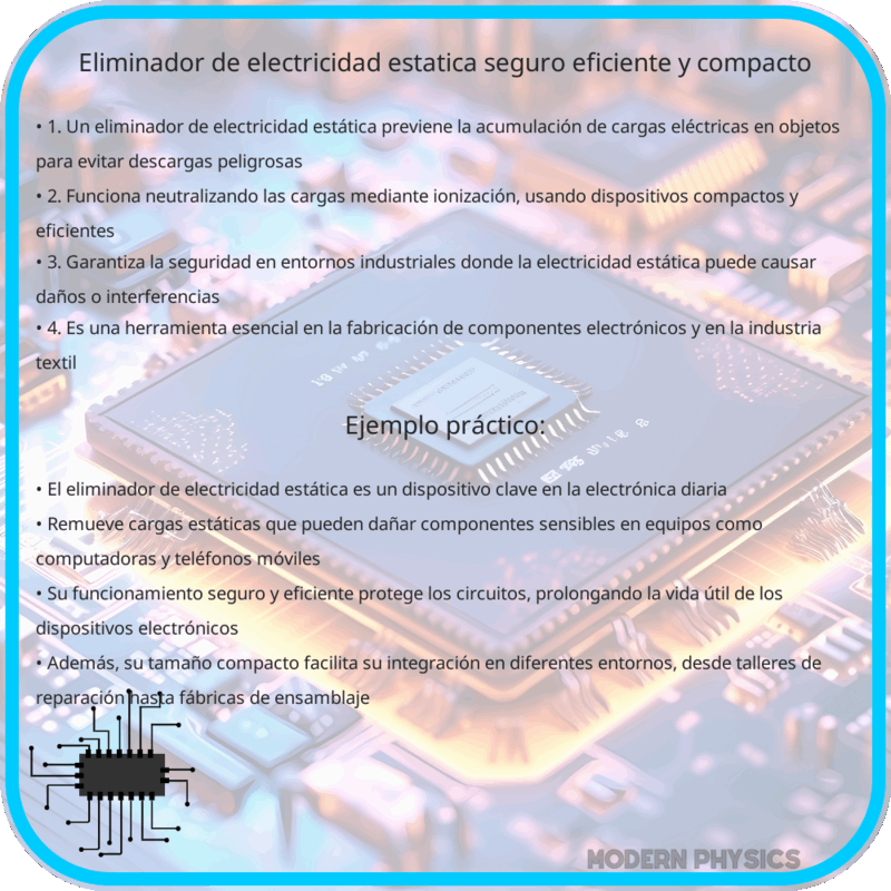 Eliminador de Electricidad Estática | Seguro, Eficiente y Compacto