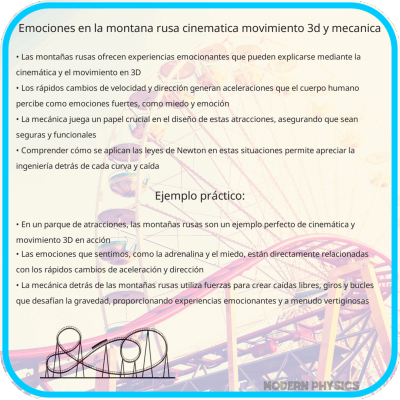 Emociones en la Montaña Rusa | Cinemática, Movimiento 3D y Mecánica
