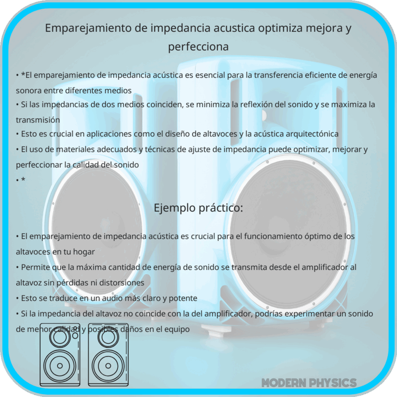 Emparejamiento de Impedancia Acústica | Optimiza, Mejora y Perfecciona